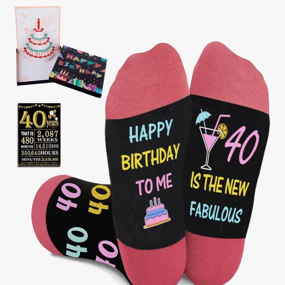 NWT 40th Birthday Socks